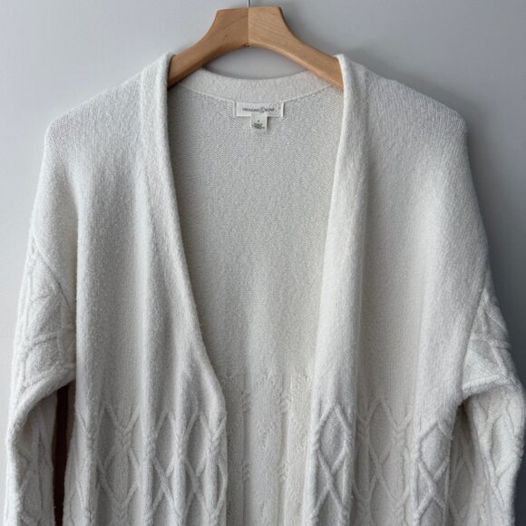 🤍 Treasure & Bond Off-white Cable Knit Heavy Longline Cardigan | Size S - Picture 3 of 7